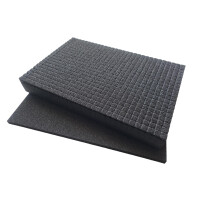 MWK - Anpassbare Schaumstoffeinlage mit Rasterstanzung 30x20x4+1cm für Packout Koffer & Organiser