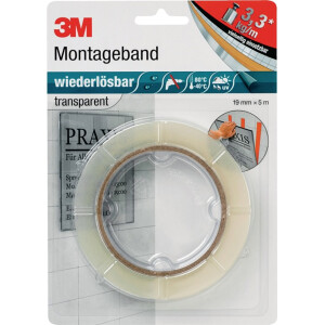 3M - Montageband transp.L.5m B.19mm Rl.3M (4046719806034)
