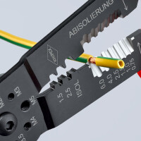 Knipex - Crimpzange schwarz lackiert, mit Mehrkomponenten-Hüllen 240 mm (97 22 240)