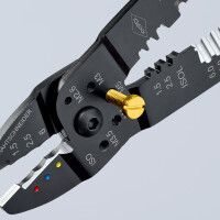 Knipex - Crimpzange schwarz lackiert, mit Mehrkomponenten-Hüllen 240 mm (97 22 240)