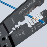 Knipex - Crimpzange schwarz lackiert, mit Mehrkomponenten-Hüllen 240 mm (97 22 240)