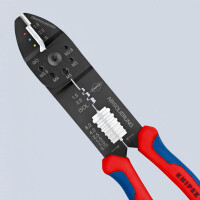 Knipex - Crimpzange schwarz lackiert, mit Mehrkomponenten-Hüllen 240 mm (97 22 240)