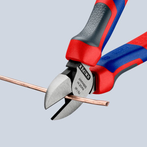 Knipex - Seitenschneider schwarz atramentiert, mit Comfort-Griffen 160 mm (70 02 160)