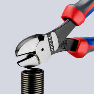Knipex - Kraft-Seitenschneider schwarz atramentiert, mit Comfort-Griffen 180 mm (74 02 180)