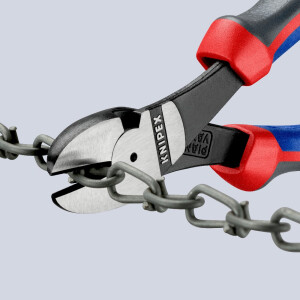 Knipex - Kraft-Seitenschneider schwarz atramentiert, mit Comfort-Griffen 180 mm (74 02 180)