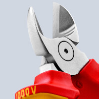 Knipex - Seitenschneider verchromt, isoliert mit Mehrkomponenten-Hüllen, VDE-geprüft 160 mm (70 06 160)