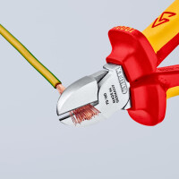 Knipex - Seitenschneider verchromt, isoliert mit Mehrkomponenten-Hüllen, VDE-geprüft 160 mm (70 06 160)