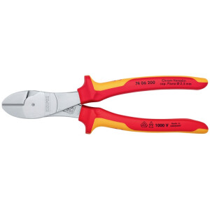 Knipex - Kraft-Seitenschneider verchromt, isoliert mit...