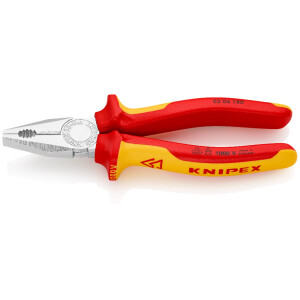 Knipex - Kombizange verchromt, isoliert mit...
