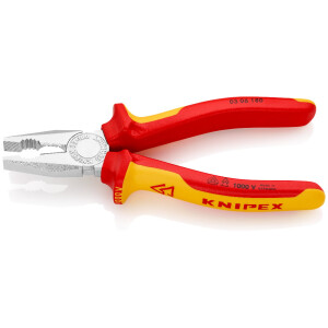 Knipex - Kombizange verchromt, isoliert mit...