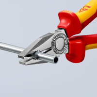 Knipex - Kombizange verchromt, isoliert mit Mehrkomponenten-Hüllen, VDE-geprüft 180 mm (03 06 180)
