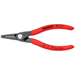Knipex - Praezision-Sicherungsringzange grau atramentiert, mit rutschhemmendem Kunststoff überzogen 140 mm (48 11 J1)