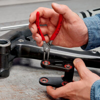 Knipex - Praezision-Sicherungsringzange grau atramentiert, mit rutschhemmendem Kunststoff überzogen 140 mm (48 11 J1)