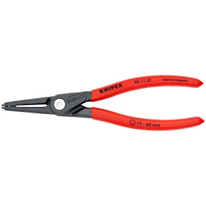 Knipex - Praezision-Sicherungsringzange grau atramentiert, mit rutschhemmendem Kunststoff überzogen 180 mm (48 11 J2)