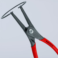 Knipex - Praezision-Sicherungsringzange grau atramentiert, mit rutschhemmendem Kunststoff überzogen 180 mm (49 11 A2)