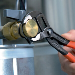 Knipex - Cobra® Wasserpumpenzange grau atramentiert, mit rutschhemmendem Kunststoff überzogen 180 mm (87 01 180)
