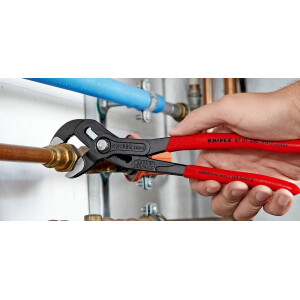 Knipex - Cobra® Wasserpumpenzange grau atramentiert, mit rutschhemmendem Kunststoff überzogen 250 mm (87 01 250)