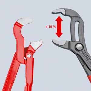Knipex - Cobra® Wasserpumpenzange grau atramentiert, mit rutschhemmendem Kunststoff überzogen 250 mm (87 01 250)