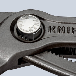 Knipex - Cobra® Wasserpumpenzange grau atramentiert, mit rutschhemmendem Kunststoff überzogen 250 mm (87 01 250)