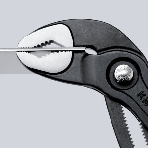 Knipex - Cobra® Wasserpumpenzange grau atramentiert, mit rutschhemmendem Kunststoff überzogen 250 mm (87 01 250)