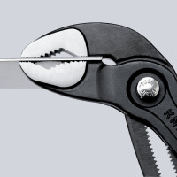 Knipex - Cobra® Wasserpumpenzange grau atramentiert, mit rutschhemmendem Kunststoff überzogen 250 mm (87 01 250)