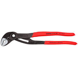 Knipex - Cobra® Wasserpumpenzange grau atramentiert, mit rutschhemmendem Kunststoff überzogen 300 mm (87 01 300)