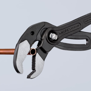 Knipex - Cobra® XL Wasserpumpenzange grau atramentiert, mit rutschhemmendem Kunststoff überzogen 400 mm (87 01 400)