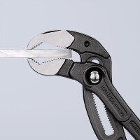 Knipex - Cobra® XL Wasserpumpenzange grau atramentiert, mit rutschhemmendem Kunststoff überzogen 400 mm (87 01 400)