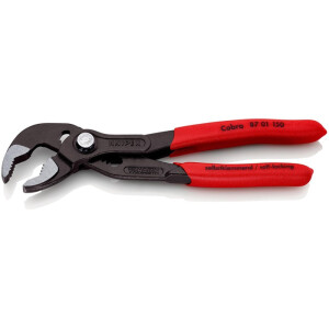 Knipex - Cobra® Wasserpumpenzange grau atramentiert, mit rutschhemmendem Kunststoff überzogen 150 mm (87 01 150)