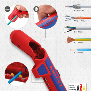 Knipex - ErgoStrip® Universal-Abmantelungswerkz. 135 mm (16 95 01 SB)
