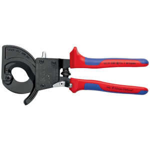 Knipex - Kabelschneider schwarz lackiert, mit Mehrkomponenten-Hüllen 250 mm (95 31 250)