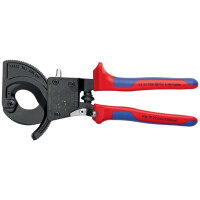 Knipex - Kabelschneider schwarz lackiert, mit Mehrkomponenten-Hüllen 250 mm (95 31 250)