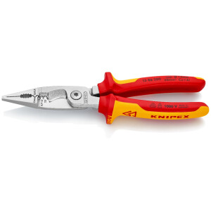 Knipex - Elektro-Installationszange verchromt, isoliert...