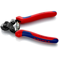 Knipex - Drahtseilschere brüniert, mit Mehrkomponenten-Hüllen 160 mm (95 62 160)