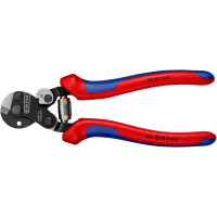 Knipex - Drahtseilschere brüniert, mit Mehrkomponenten-Hüllen 160 mm (95 62 160)