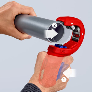 Knipex - DP50 Rohrabschneider mit Kunststoff überzogen 202 mm (90 23 01 BK)