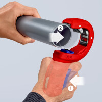 Knipex - DP50 Rohrabschneider mit Kunststoff überzogen 202 mm (90 23 01 BK)