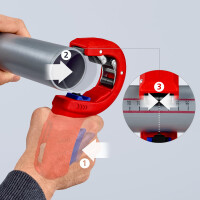 Knipex - DP50 Rohrabschneider mit Kunststoff überzogen 202 mm (90 23 01 BK)