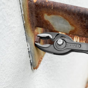 Knipex - TwinGrip Frontgreifzange grau atramentiert, mit rutschhemmendem Kunststoff überzogen 200 mm (82 01 200)