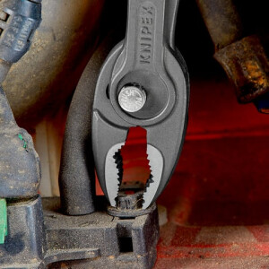 Knipex - TwinGrip Frontgreifzange grau atramentiert, mit rutschhemmendem Kunststoff überzogen 200 mm (82 01 200)