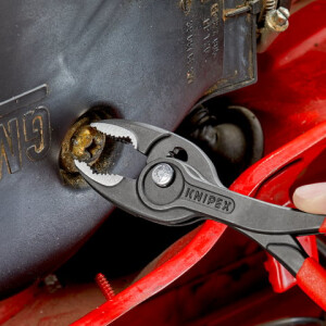 Knipex - TwinGrip Frontgreifzange grau atramentiert, mit rutschhemmendem Kunststoff überzogen 200 mm (82 01 200)