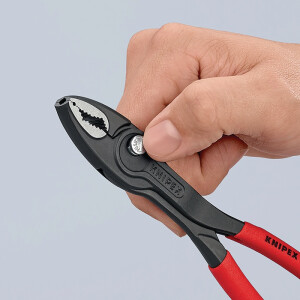Knipex - TwinGrip Frontgreifzange grau atramentiert, mit rutschhemmendem Kunststoff überzogen 200 mm (82 01 200)