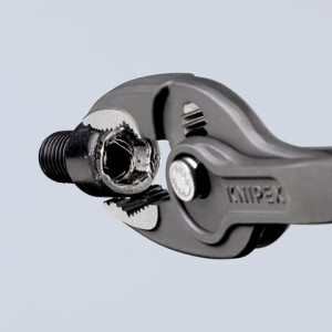 Knipex - TwinGrip Frontgreifzange grau atramentiert, mit rutschhemmendem Kunststoff überzogen 200 mm (82 01 200)