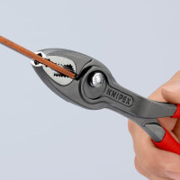 Knipex - TwinGrip Frontgreifzange grau atramentiert, mit rutschhemmendem Kunststoff überzogen 200 mm (82 01 200)