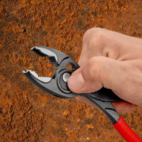 Knipex - TwinGrip Frontgreifzange grau atramentiert, mit rutschhemmendem Kunststoff überzogen 200 mm (82 01 200)