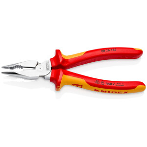 Knipex - Spitzkombizange verchromt, isoliert mit...