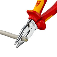 Knipex - Spitzkombizange verchromt, isoliert mit Mehrkomponenten-Hüllen, VDE-geprüft 185 mm (08 26 185)