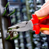 Knipex - Spitzkombizange verchromt, isoliert mit Mehrkomponenten-Hüllen, VDE-geprüft 185 mm (08 26 185)