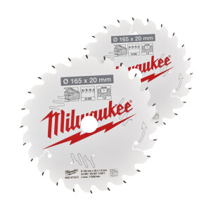Milwaukee - Sägeblatt Twin Pack 165x40Z (2 tlg)...