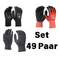 Milwaukee - Handschuh Set "Industrie & Automotive" 49 Paar